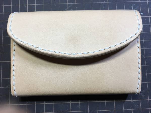 ミニウォレット ヌメ革 手縫い