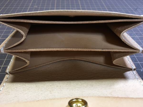 ミニウォレット ヌメ革 手縫い