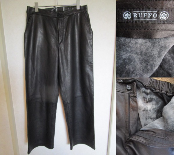 Ruffo ルッフォ 羊革 ラムレザー ルーズパンツ イージーパンツ