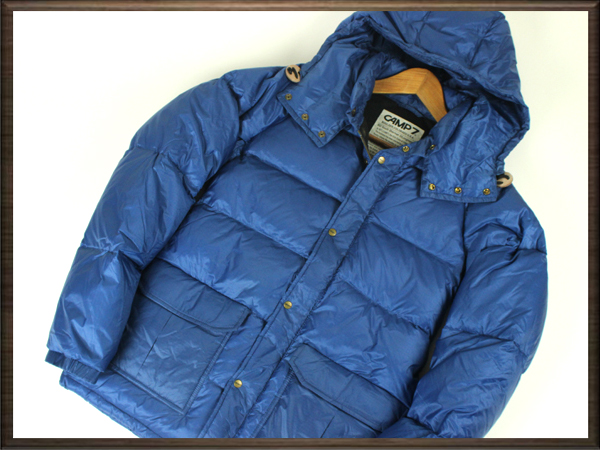 ★CAMP7 新品 アウトドアに!! 2wayダウンジャケット 青M★