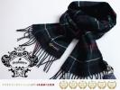 ■Y8284■新品 オロビアンコ ラムウール チェック柄マフラー緑紺
