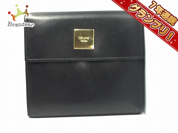 セリーヌ 3つ折り財布 - 黒 レザー CELINE CELINEセリーヌ ファイン 