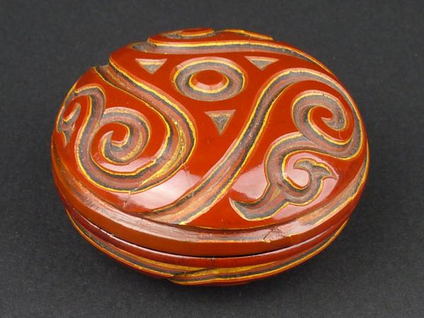 【都屋】俱利彫 香合 香道具 茶道具 グリ彫り