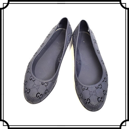 グッチ　GUCCI ラバーフラットシューズ サイズ37 フラットシューズ GUCCI グッチ ラバー 美品 35ラバーシューズ