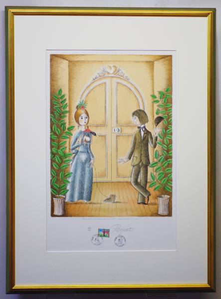 ☆コレ売切り！　ペイネ　愛の晴れ時計　 P10号 切手付き！☆