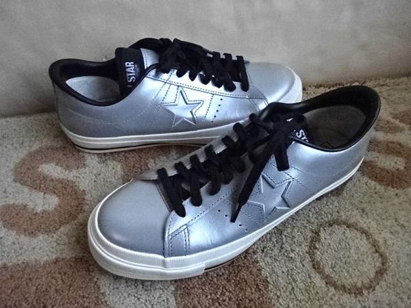 日本製 コンバース ワンスター 銀 シルバー 26.5cm