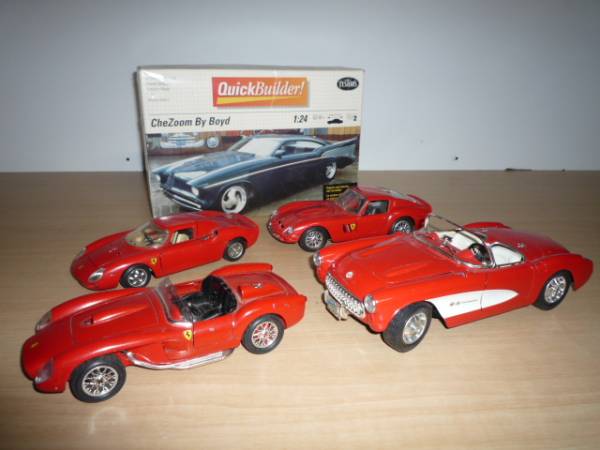 ブラーゴ 1/18 コルベット&1/24 フェラーリ 3台他 ジャンク品