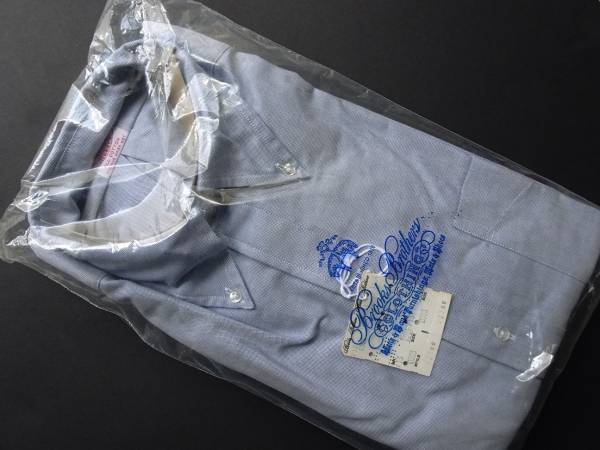 デッドストック・ブルックスブラザーズ・青OX・6ボタン・15.5-34