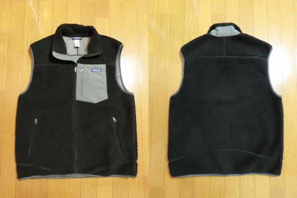 ■patagonia MEN's L 黒 軽量 フリースジップアップベスト■