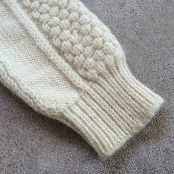 ビンテージ フランス 手編み フィッシャーマン ニット アラン