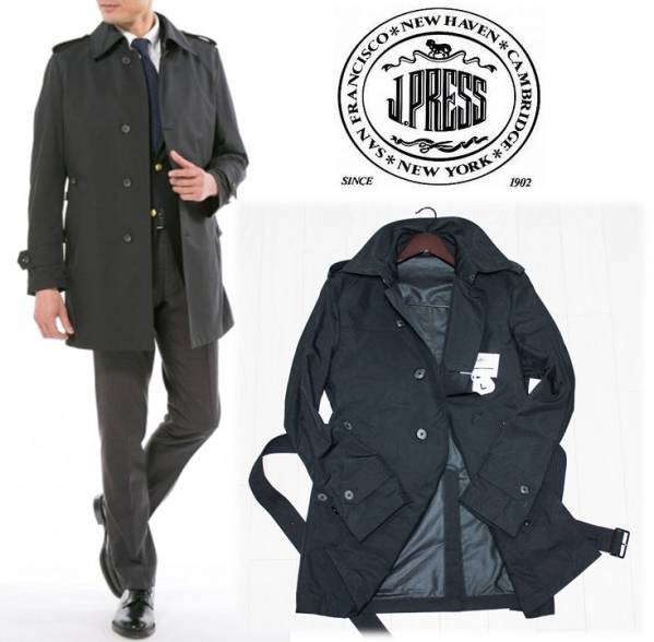 完売!新品◆ジェイプレス DICROS mauri ハーフトレンチコート 黒 L【春まで活躍するアイテム！】