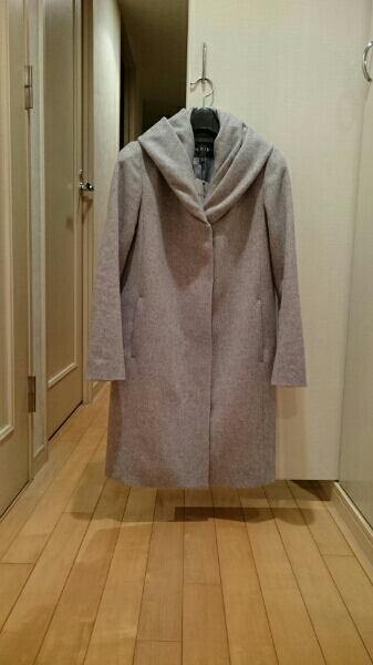 16FW商品★INDIVIインディヴィ★グリステンビーバーコート03ライトグレー3号