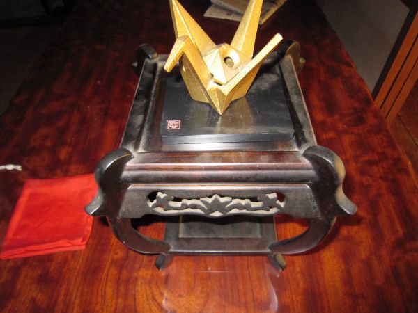 高岡銅器 香炉 折鶴香炉　三枝惣太郎作