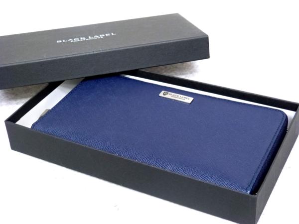 8126ブラックレーベル新同サフィアーノラウンドジップ長財布