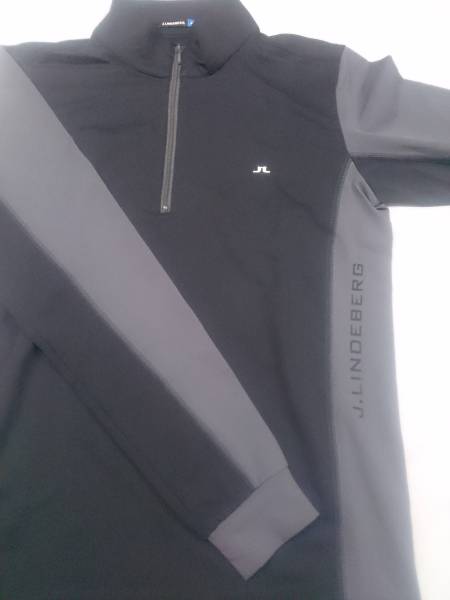 新品 日本製 送料無料☆ J・リンドバーグ 長袖 BLACK×GRAY
