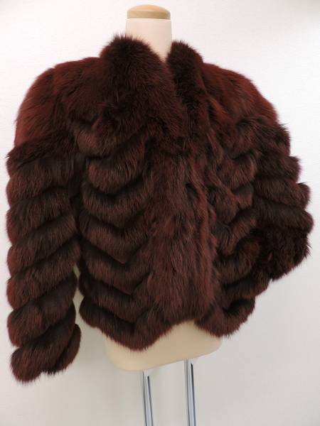 1000★藤【金曜マダム■FOX■NINA RICCI♪マルーン色コート】