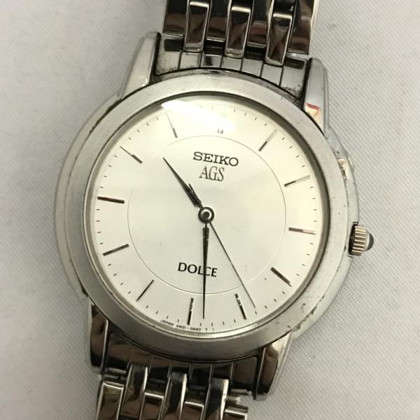 ○【SEIKO セイコー AGS DOLCE ドルチェ 4M21-0A20 シルバー メンズ 