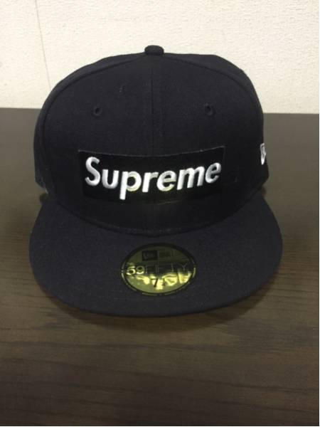 SUPREME NewEra R.I.P Box Logo 7 1/4 Navy RIP　新品