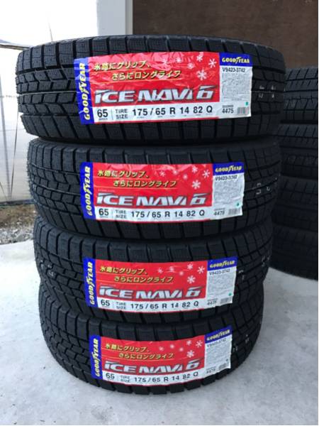 即納 グッドイヤーナビ6●175/65R14 ●フィット ノート キューブ ブーン bB デミオ●かんたん決済当日発送可能