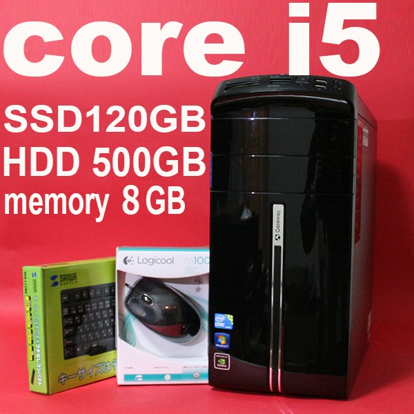 お金に困ってますWindows7 メモリー4G HDD500 ダブルモニター対応 即決 