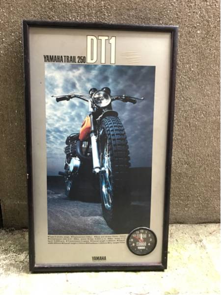 ヤマハ DT-1 1968年 販促ポスター 時計付き 木製パネル 非売品 ヤマハ DT1 2026年最新Yahoo!オークション 0 木製パネルポスター時計