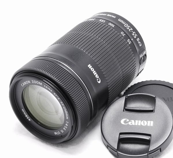 【新品同様、保証書・付属品完備】Canon キヤノン EF-S 55-250mm F4-5.6 IS STM