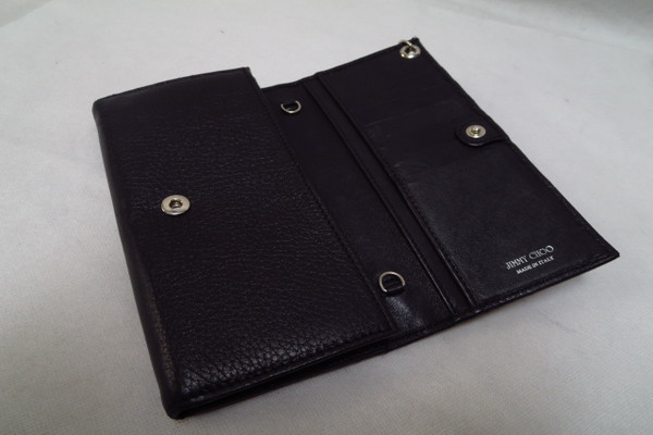 本物■美品■ジミーチュウ■スタッズ■チャーム■NIKITA■レザー長財布■10.5万■ccm22r