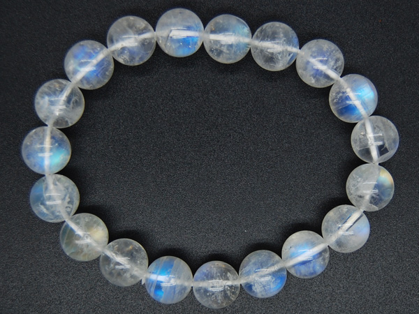 D190 天然石★30Aレインボームーンストーン★ブレス10.5mm