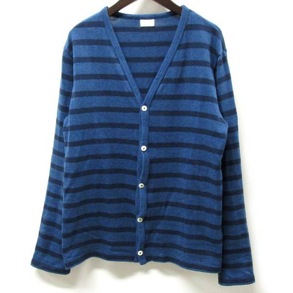 ワーカーズ WORKERS K&TH Mysty Cardigan Border 2 ブルーｘネイビー ミスティー ボーダー カーディガン