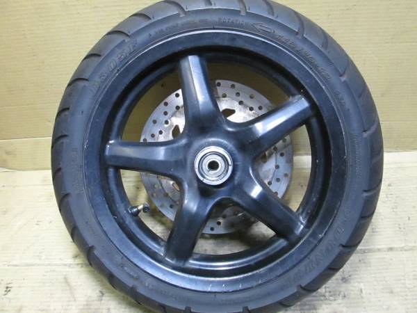 SE44J 2型国内シグナスX 純正フロントホイール タイヤと新品バルブ付 ディスクはおまけで