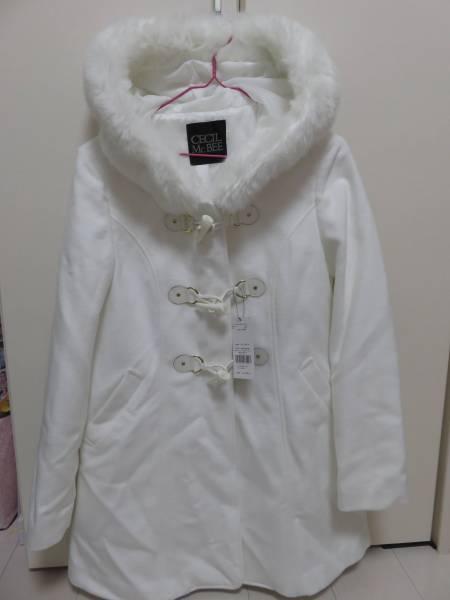 セシルマクビー CECIL McBEE ダッフルコートファーフード付き ホワイト 