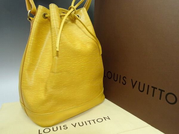 【美品/最落無】ヴィトン/エピ/ノエ/ショルダー バッグ/黒より黄