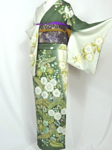 豆菊*幻想的な辻が花＊優しい風に春を想い咲き誇る*訪問着♪404