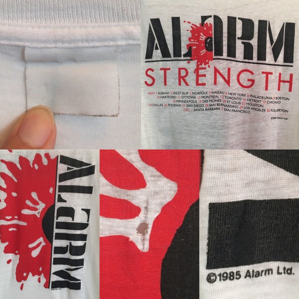 70s80s VINTAGE THE ALARM 85年 ビンテージ アラーム STRENGTH ツアー