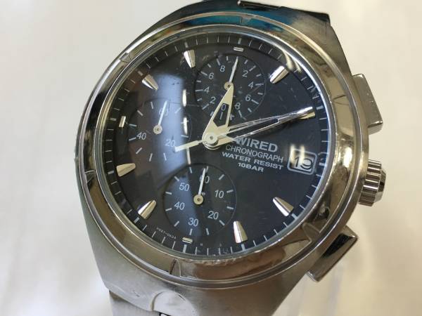 SEIKO WIRED V657-0A30 クロノグラフ クオーツ ワイアード(ワイアード 