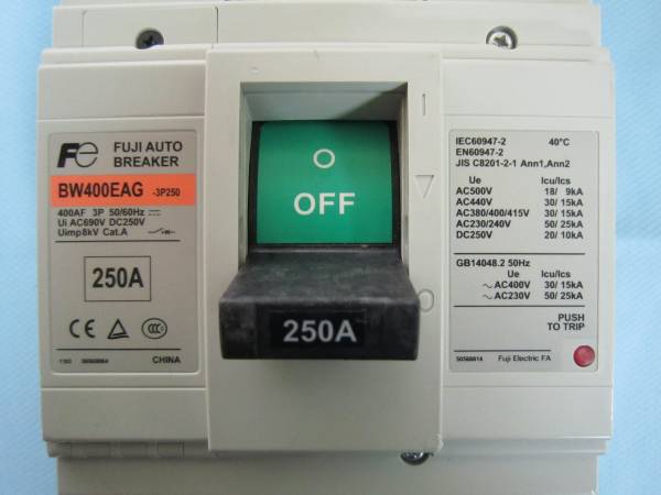 ノーヒューズブレーカーBW400EAG 250A 3P 400AF 50/60Hz