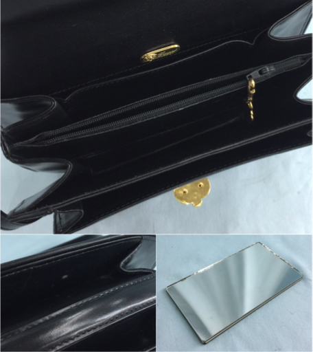 グッチ GUCCI レザー 肩掛け ショルダーバッグ 黒系 ゴールド金具 鞄 かばん