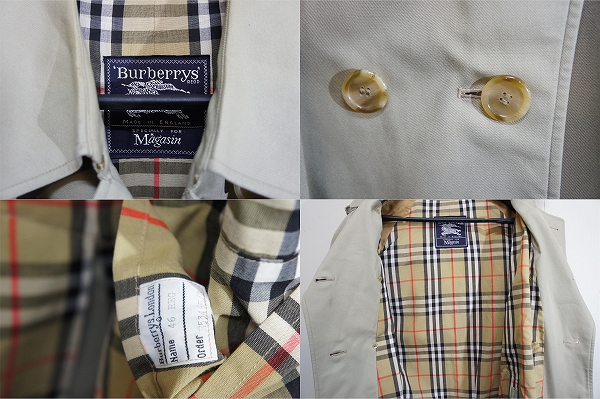 定番BURBERRY'Sバーバリー 裏地チェック ロング トレンチ コート