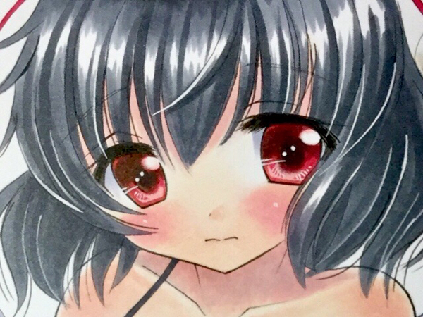 水着文ちゃん 】 射命丸文 東方Project 東方 同人 手描き イラスト