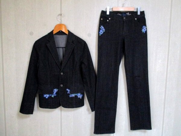 p353 SCAPA スキャパ デニムセットアップ サイズ40&38 ストレッチ 