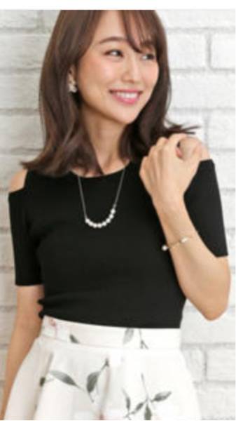 リランドチュール 新品肩あきリブニット