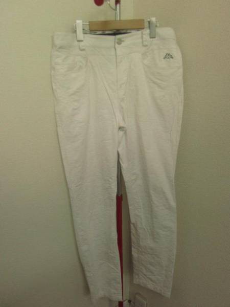 KAPPA　カッパ　ストレッチ入りメンズパンツ白迷彩柄デザインゴルフウエアL　X0317