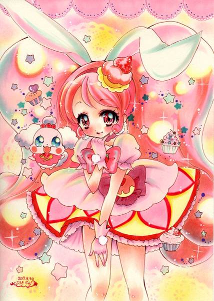 ★Ran★　同人手描きイラスト「キラキラ☆プリキュアアラモード/キュアホイップ」　原画　直筆