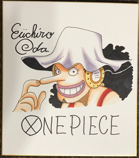 ONE PIECE ワンピース 尾田栄一郎 直筆サイン 色紙 ウソップ
