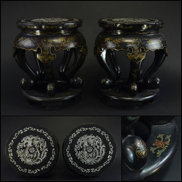座卓 文化遺産オンライン 鳳凰図 蒔絵 漆塗り 黒塗り 伝統工芸風 ロー