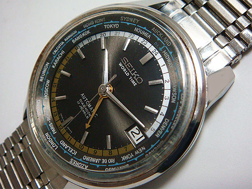 セイコー ワールドタイム ファースト 黒 聖火 ブレス付