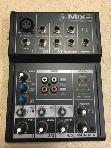 MACKIE MIX5 Mackie Mix5 5-Channel | マッキー 5チャンネルミキサー+