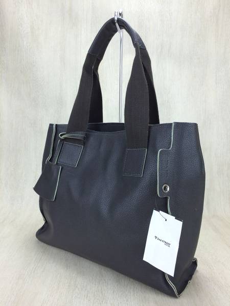 BREE◆トートバッグ/BRW/レザー/無地