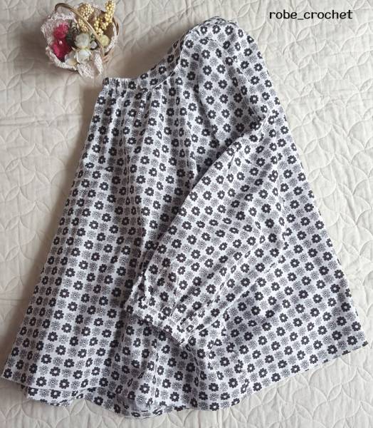 ☆モノトーン小花cottonPO 手作り