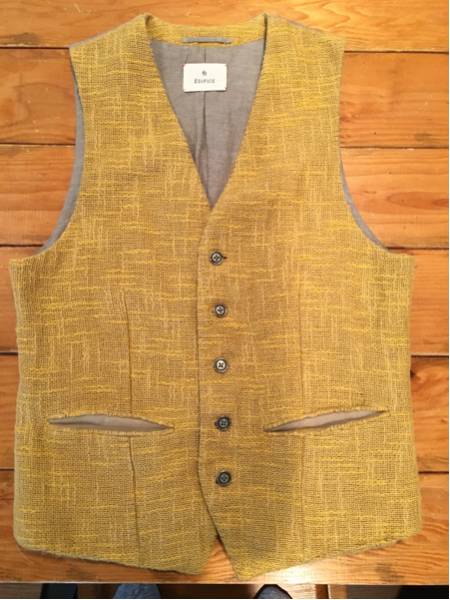 送料無料！エディフィス　EDIFICE 綿麻混合　メンズ　ベスト　サイズ44